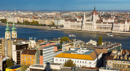 Cityscape of Budapest with Hungary Parliament