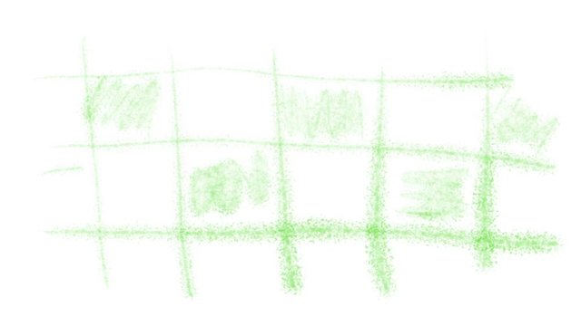 Watercolor drawing straight parallel lines with brush on white background. Draws checkers. Green brush strokes animation - template for design. Handmade - sketch. Hobbies for relaxation. 4K