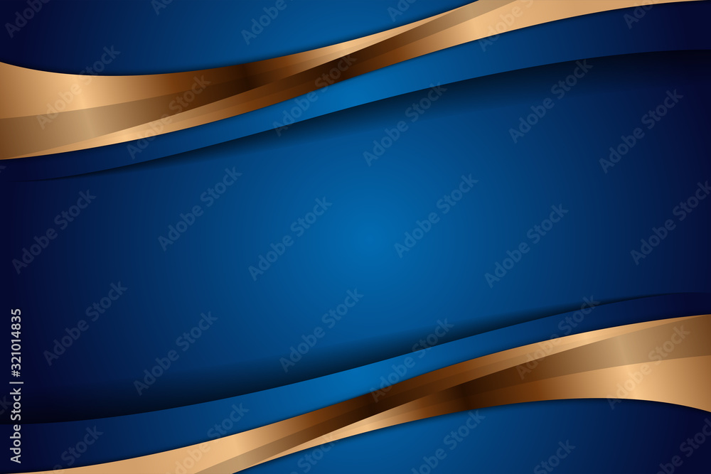 Poster modern abstract background with paper cut style. overlap layout wallpaper use gradient blue as basic