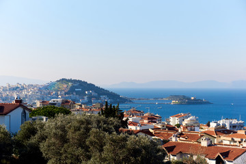 Naklejka premium Beautiful view from city Kusadasi in Turkey