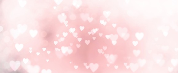 Abstract pastel background with many hearts - concept Mother's Day, Valentine's Day, Birthday - spring colors
