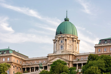 Fototapeta na wymiar Dome Detail From Royal Palace, Buda Castle, Budapest, Hungary