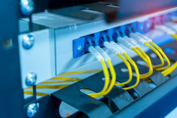 Fiber optic cable connect to communication Distribution point