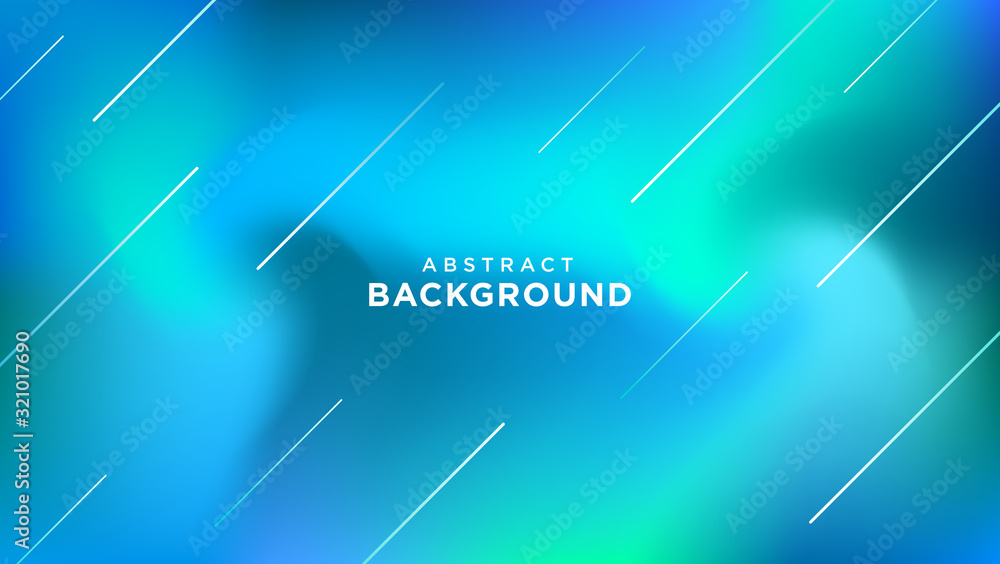 Poster abstract background blue green sky waves gradient with dynamic line shapes. eps 10 vector illustrati