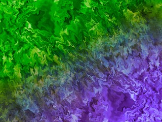 Violet - green wave vibrations. Abstract background.