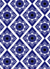Mandala flowers - seamless pattern