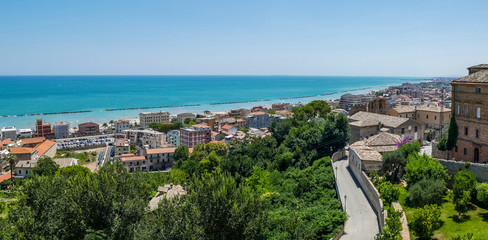 Fototapeta na wymiar Panorama of the Marche coast