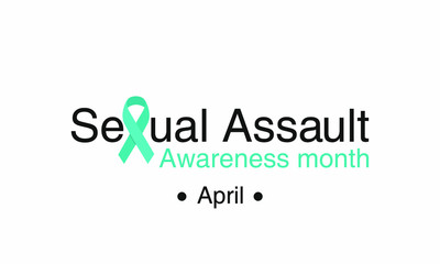 Vector illustration on the theme of Sexual Assault Awareness and prevention month of April.