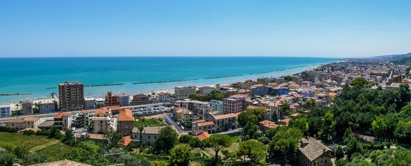 Naklejka na ściany i meble Panorama of the Marche coast