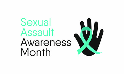Vector illustration on the theme of Sexual Assault Awareness and prevention month of April.