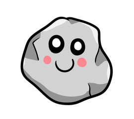 Cartoon Stylized Happy Rock