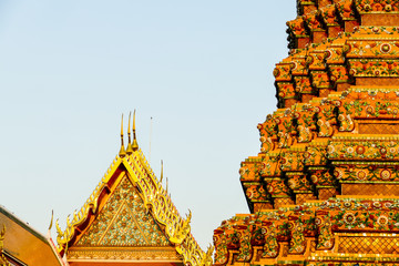 Beautiful photo of Wat Pho Temple, Bangkok City taken in thailand