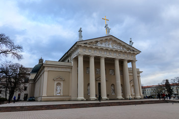Fototapeta na wymiar View of the Cathedral. Lithuania, Vilnius.