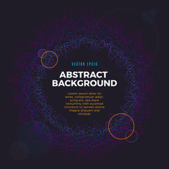 Abstract space particles vector background illustration