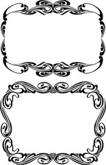 Vector image of decorative frames in vintage style