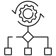 Merger and Acquisition horizontal merger Process vector icon design