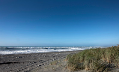 Fototapeta na wymiar Okarita South island coast. New Zealand. Beach and ocean. Westcoast