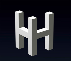 Font stylization of letters J, and X, B, E, A, D, font composition of the logo. 3D rendering.