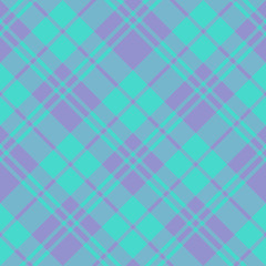 Seamless pattern in lovely mint green and purple colors colors for plaid, fabric, textile, clothes, tablecloth and other things. Vector image. 2