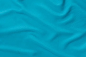 Silk Fabric Background, Blue Satin Cloth Waves, Abstract Flowing Waving Textile