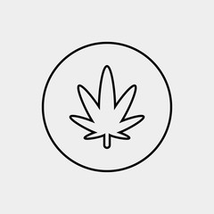 cannabis icon vector illustration and symbol for website and graphic design