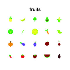 desaign fruits icon set