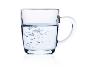Glass of pure  water isolated on white