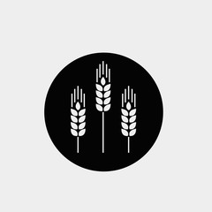 wheat icon vector illustration and symbol for website and graphic design