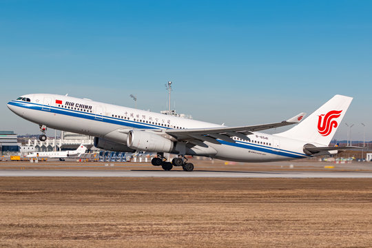 Air China Airbus A330 airplane at Munich airport