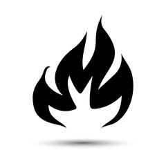Fire icon logo vector  isolated. Flame icon
