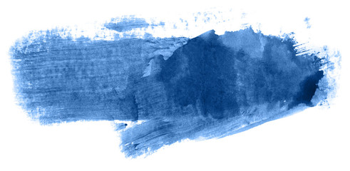 Abstract watercolor background hand-drawn on paper. Volumetric smoke elements. Blue color. For design, web, card, text, decoration, surfaces.