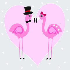 flamingo illustration vector nursery