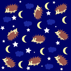 hedgehog illustration vector nursery