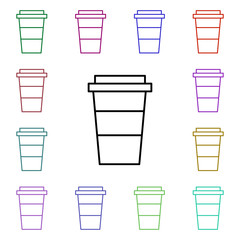 Drink, coffee multi color style icon. Simple thin line, outline vector of food and drink icons for ui and ux, website or mobile application