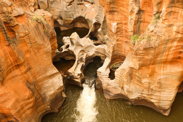 close-up of canyons from a higher point