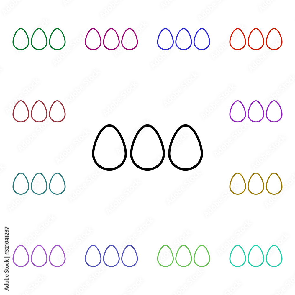 Poster food, eggs multi color style icon. simple thin line, outline vector of food and drink icons for ui a