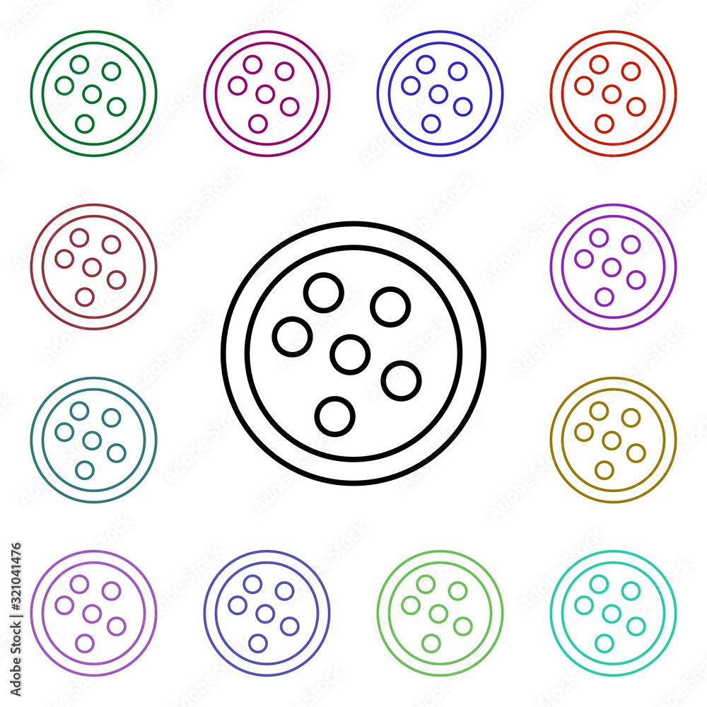 Poster food, pizza multi color style icon. simple thin line, outline vector of food and drink icons for ui 