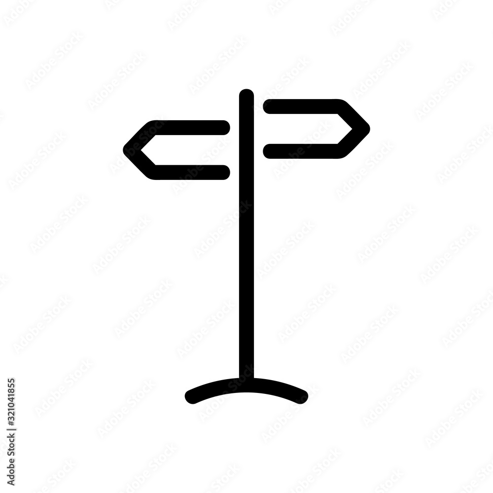 Poster pointer direction icon vector. thin line sign. isolated contour symbol illustration