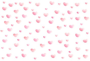 Hand painted ,Watercolor, hearts, background white (4-B)
