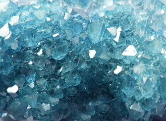 Fotobehang aquamarijn edelsteen kristal kwarts mineraal geologische achtergrond © Anastasia Tsarskaya