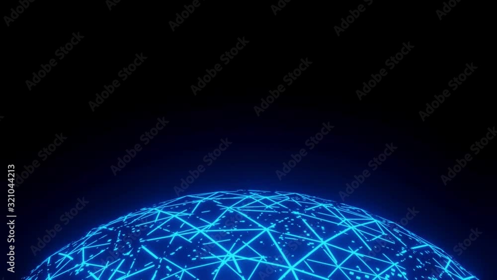 Aufkleber sci- fi futuristic of sphere abstract digital technology, 3d rendering