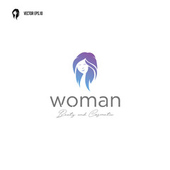 Beautiful woman, Beauty Woman Skin Care, Therapy Spa Salon Cosmetic logo design