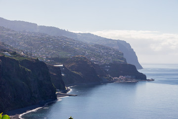 Madeira coastline cliffs Hiking small trail sea