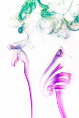 Obraz na płótnie Canvas Colored smoke on white background