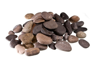 sea stones isolated on white background