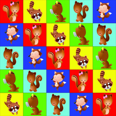 cute animal cartoon vector art design