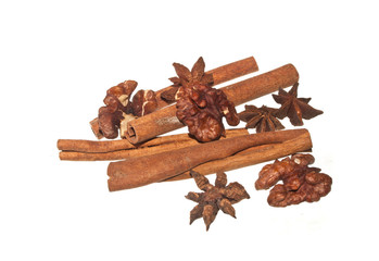 cinnamon isolated on white background