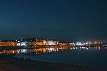 Fototapeta premium The Malahide Pier At Night Time