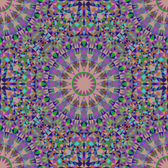 Bohemian mandala pattern background design - mosaic abstract vector art graphic