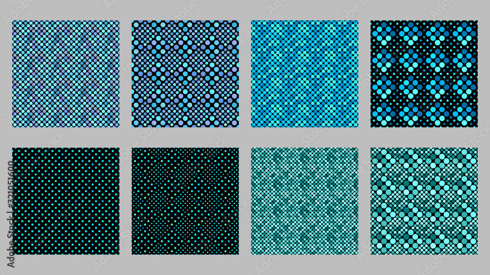 Poster abstract seamless geometrical dot pattern background set - vector design from dots